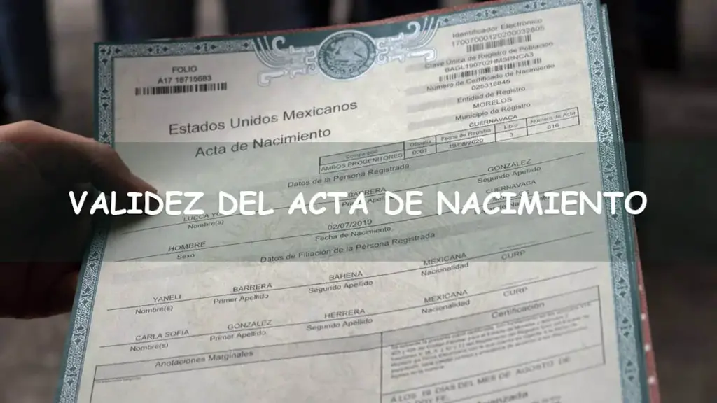 Acta de nacimiento actualizado gratis